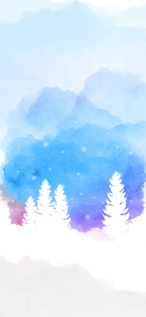 Watercolor Winter Wallpaper for iPhone