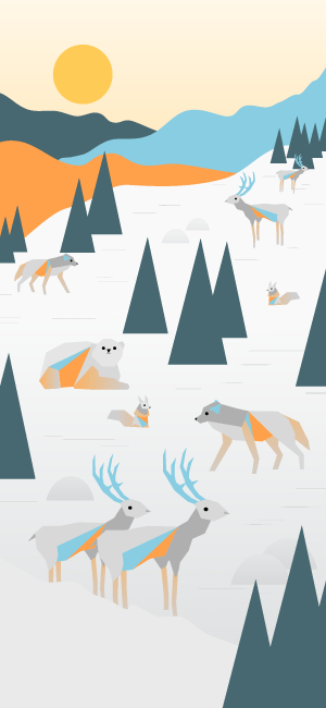 Winter Animal Wallpaper for iPhone