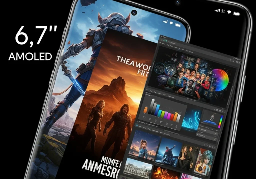 vibrant amoled display closeup 060eaced